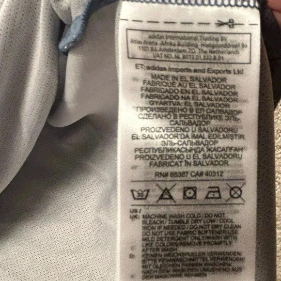 Men’s Adidas Blue/ Grey Short Sleeve Shirt Size 2XL XXL - Picture 4 of 4